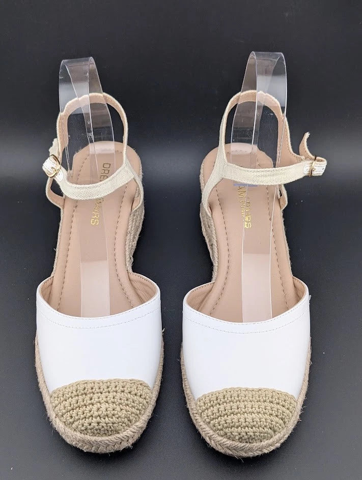 Dream Pairs Size 8 Women Espadrille Wedge Sandals Ankle Strap w/ Bkl Closed Toe SoleComfort.shoes