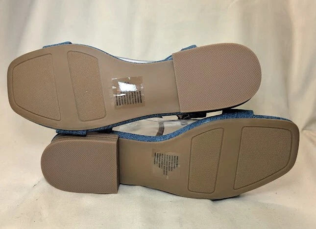 LC Lauren Conrad Obsidian Denim Blue Women's Slide Sandals - Size 8.5 NWB