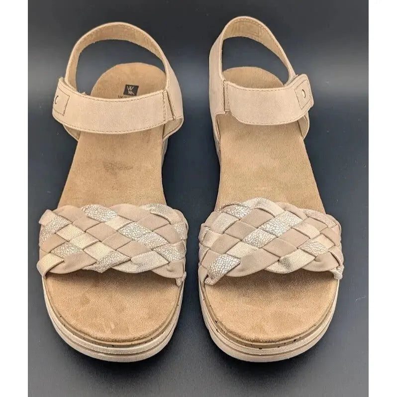 White Mountain Women's Size 10 Braided Strap Wedge Sandal New for Spring 2025 Women's sandals White Mountain
