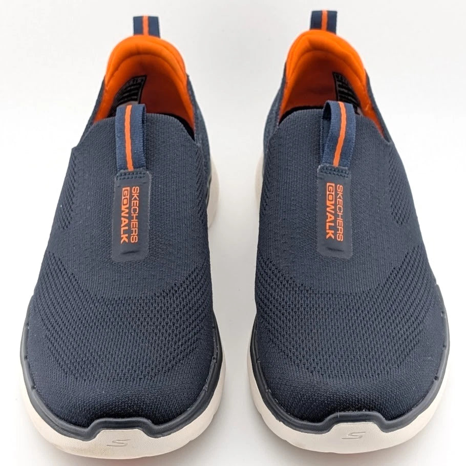 Skechers Men's Size 7 Go Walk 6 Navy-Orange Comfort Slip-On Shoe Sneaker 216202N Skechers