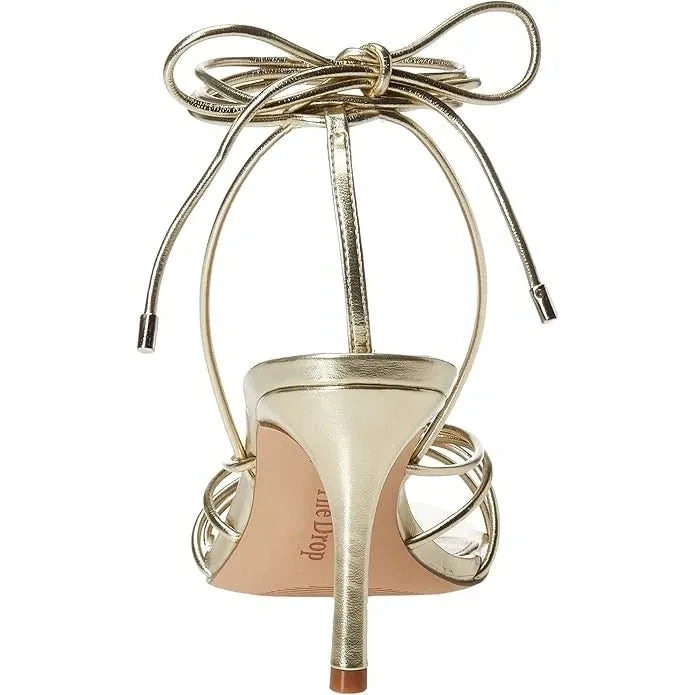 The Drop Women's Size 6.5 Gold Archie Lace-Up Gladiator Strappy Heeled Sandal The Drop