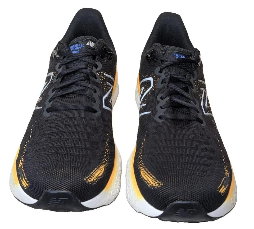 New Balance Fresh Foam X1080V12 Men's Running Shoes Size 13W Black/Hot Marigold