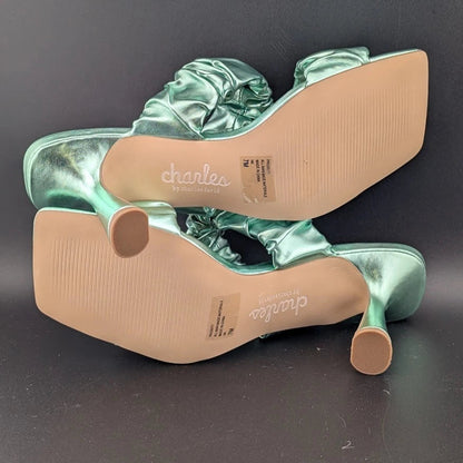 Charles by Charles David Women's Size 7M Priority Sandal Mint Metallic SoleComfort.shoes