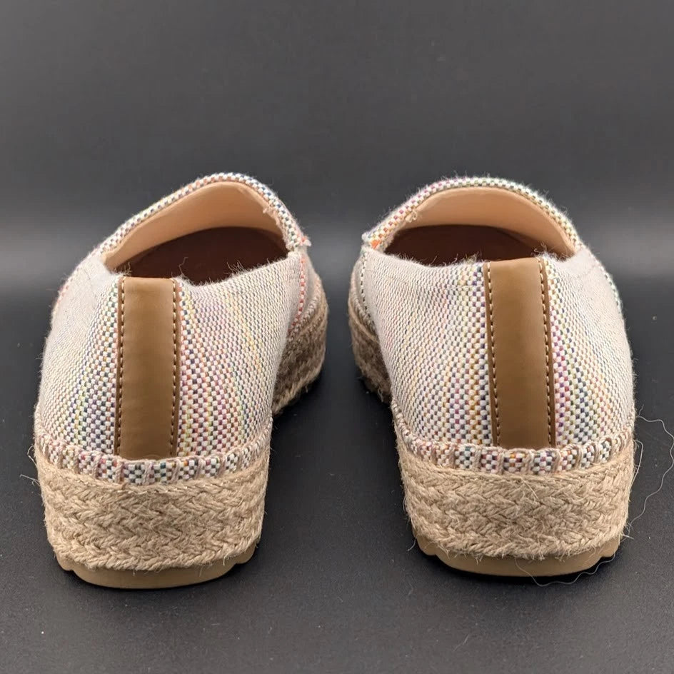 NEW Dr. Scholl's Size 8 Sunray Espadrille Slip On Jute Trimmed Sandal Sneaker SoleComfort.shoes