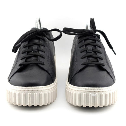 Clarks Women's Size 10W Mayhill Platform Walking Shoe in Black Leather Clarks
