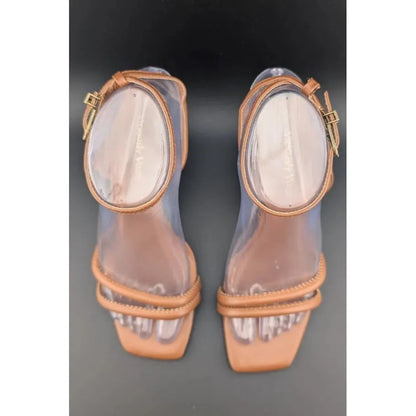 Viciously Vixen Size 6 Women's Block High Heels Square Toe Heeled Sandals Ankle Viciously Vixen