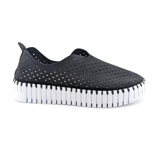 ILSE JACOBSEN HORNBÆK Women's Sz 8.5M (EU 39) Tulip Black Slip-On Comfort Sneaker Shoe BRAND NEW SoleComfort.shoes