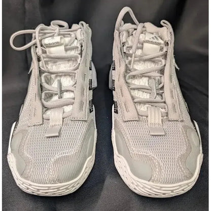 New adidas Womens Exhibit B Mid Basketball Shoes Gray White Black Size 6 / 9.5 / 10 adidas