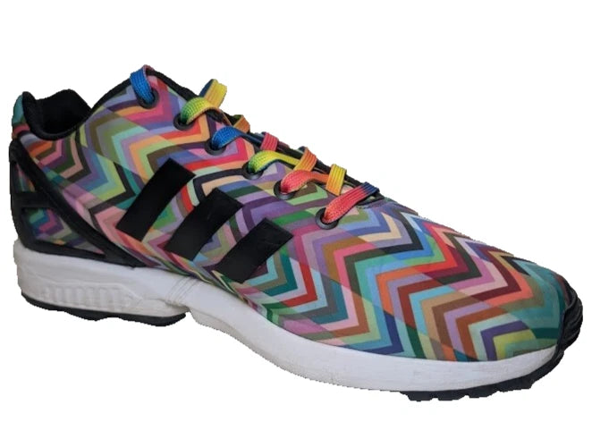 adidas Mens Size 11 ZX Flux Chevron Multicolor Torsion Lace-Up Sneaker B2539