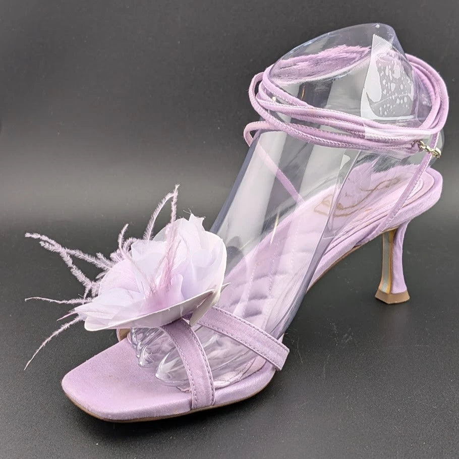 Sam Edelman Women's Size 7M Pammie Heeled Sandal in Orchid Silk SoleComfort.shoes