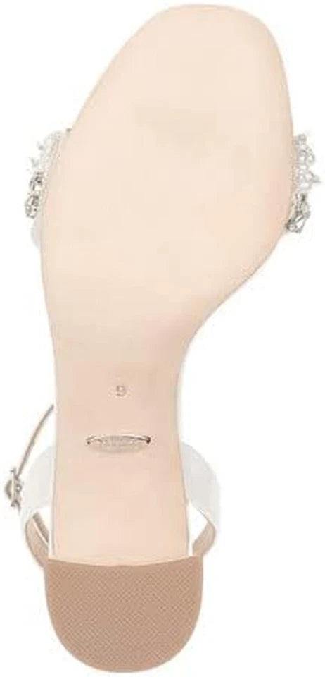 Badgley Mischka Clara Women's Embellished Strap Evening Shoe Size US 11 EU 42