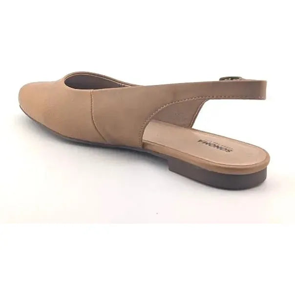 Sonoma Women's Size 8 or 8.5M Gwestyn Cognac Slingback Pointed Toe Ballet Flats Shoes Sonoma
