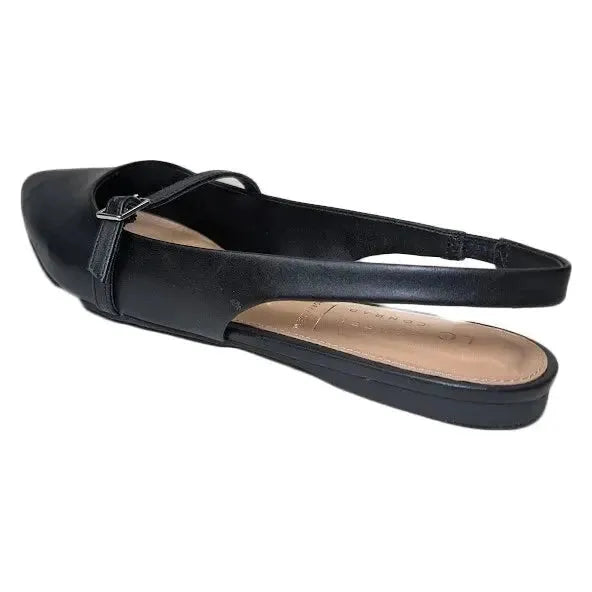 LC Lauren Conrad Women's Size 9.5 Danyelle Black Slingback Flat Shoes LC Lauren Conrad