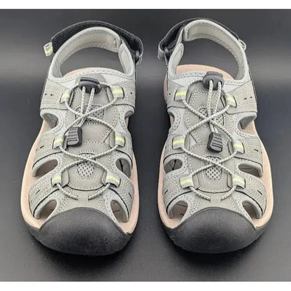 Mens Size 11 Grey Summer Sport Fishman Sandals - Comfy Beach Water Walking Shoes - SoleComfort.shoes
