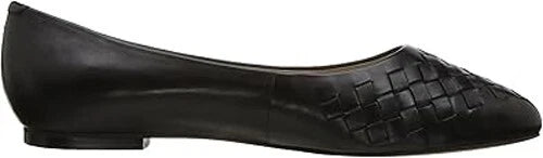 Trotters Estee Woven Leather Ballet Flat Loafer | Black US Women's Size 8M