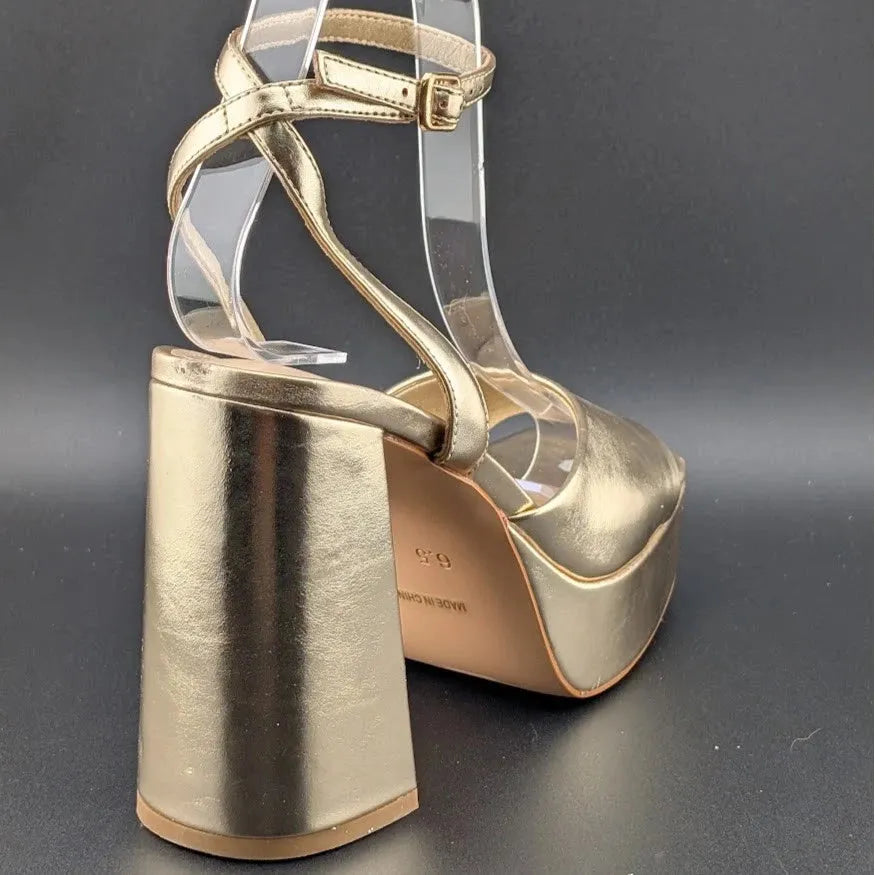 NEW Women's Modatope Platform Heels Sandals Size 6.5 Chunky Heels Open SquareToe SoleComfort.shoes