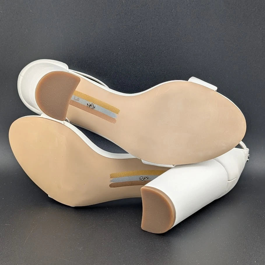 Sam Edelman Women's Sz 9 Yaro Leather Ankle Strap Block Heel Sandals NIB SoleComfort.shoes