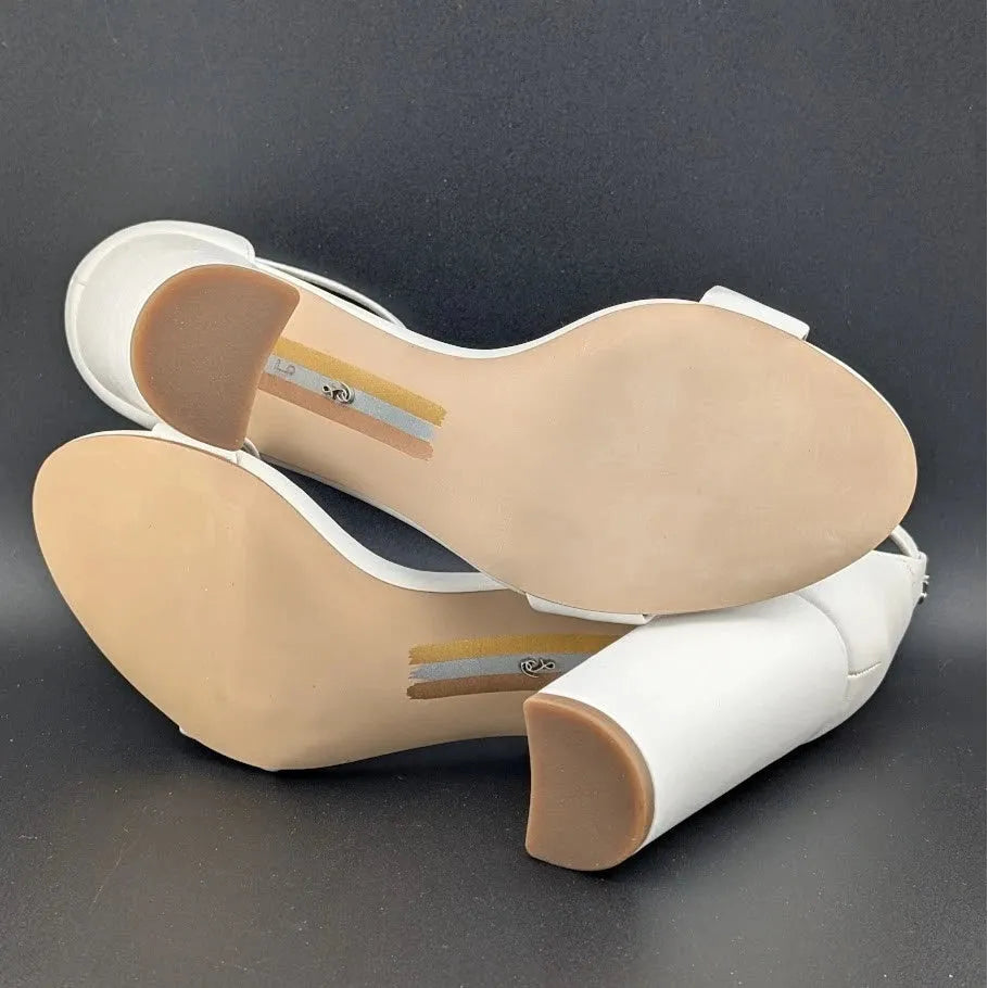 Sam Edelman Women's Sz 9 Yaro Leather Ankle Strap Block Heel Sandals NIB SoleComfort.shoes