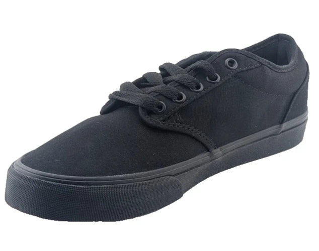 New VANS Men's Size 10 Atwood Canvas Black/ Black Skateboard Sneakers Shoes