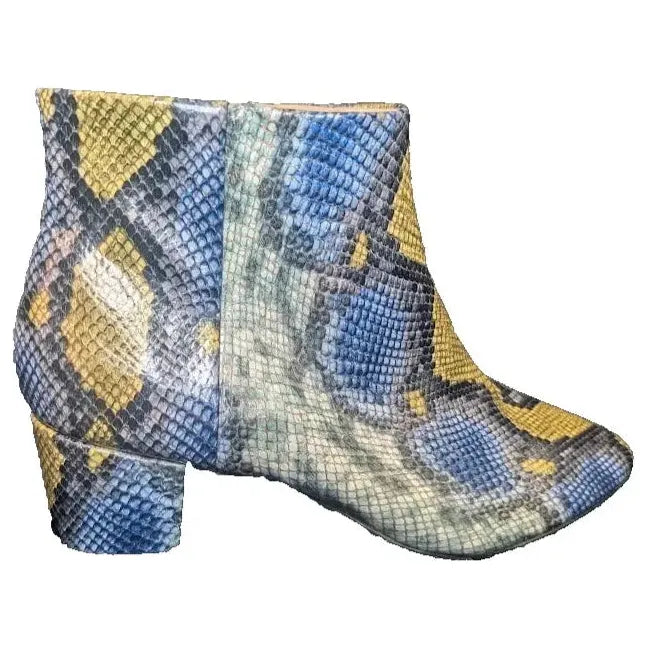 NEW Katy Perry The Rich Ankle Boots - Blue Snake Multi, Size 9M Katy Perry