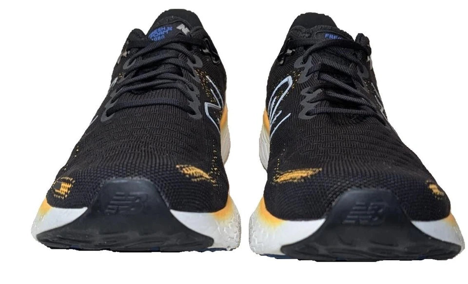 New Balance Fresh Foam X1080V12 Men's Running Shoes Size 13W Black/Hot Marigold