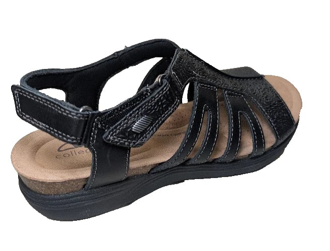 Women's Size 7.5M Clarks April Belle Sandal | 77018 | Leather Upper / Footbed