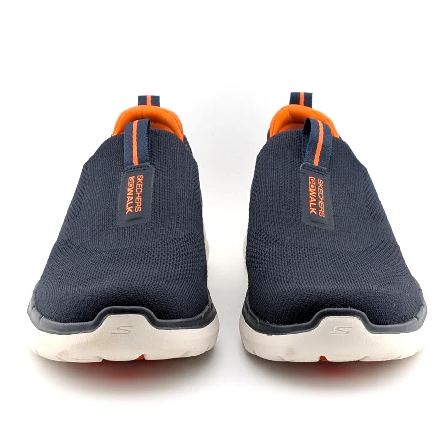 Skechers Men's Size 7 Go Walk 6 Navy-Orange Comfort Slip-On Shoe Sneaker 216202N Skechers