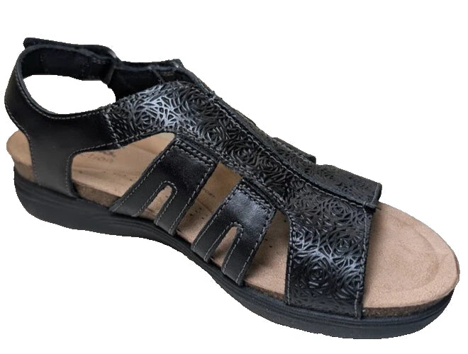 Women's Size 7.5M Clarks April Belle Sandal | 77018 | Leather Upper / Footbed