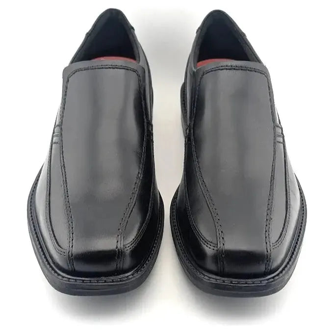 Rockport Men's Leader 2 Bike Slip-on Men's Size 10W Black Leather Dress Shoe - SoleComfort.shoes