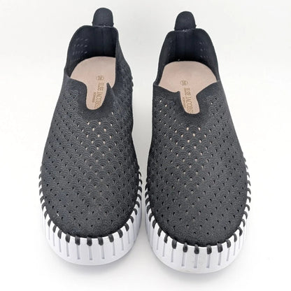 ILSE JACOBSEN HORNBÆK Women's Sz 8.5M (EU 39) Tulip Black Slip-On Comfort Sneaker Shoe BRAND NEW SoleComfort.shoes
