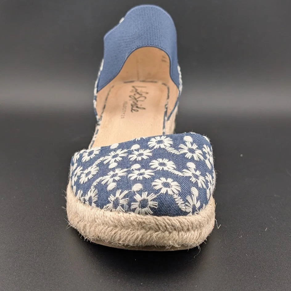 LifeStride Kaylee Espadrille Wedge Sandal Daisy Denim SoleComfort.shoes