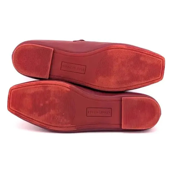 Pre-owned Kenneth Cole New York Womens Jasper Red Ballet Flats 7.5 Medium (B,M) SC2360 Kenneth Cole