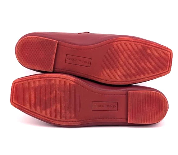 Pre-owned Kenneth Cole New York Womens Jasper Red Ballet Flats 7.5 Medium (B,M) SC2360