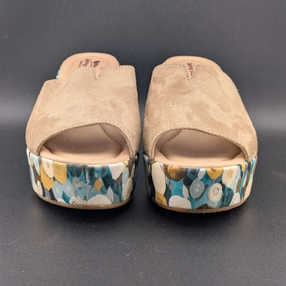 Spring Step Women's EU 41 (US 10) Floral Platform Wedge Sandal - Made In Italy SoleComfort.shoes