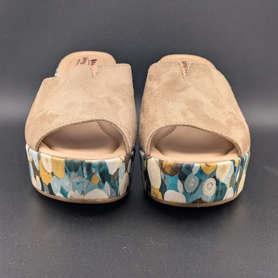 Spring Step Women's EU 41 (US 10) Floral Platform Wedge Sandal - Made In Italy SoleComfort.shoes