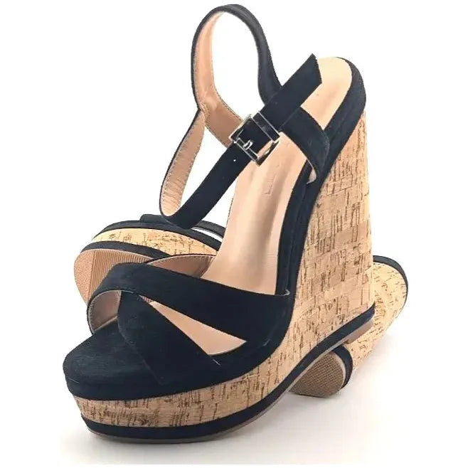 Women's Size 8 Platform Wedge 5.9" Heel Sandals Pumps Open Toe High Heels Shoes Merumonte