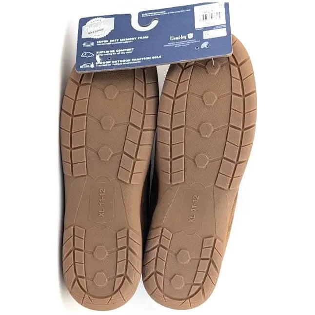 FATHER'S DAY**Wembley Mens Indoor/Outdoor Microsuede Slipper with Plaid Fleece Lining XL & XXL Wembley