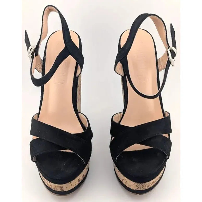 Women's Size 8 Platform Wedge 5.9" Heel Sandals Pumps Open Toe High Heels Shoes Merumonte