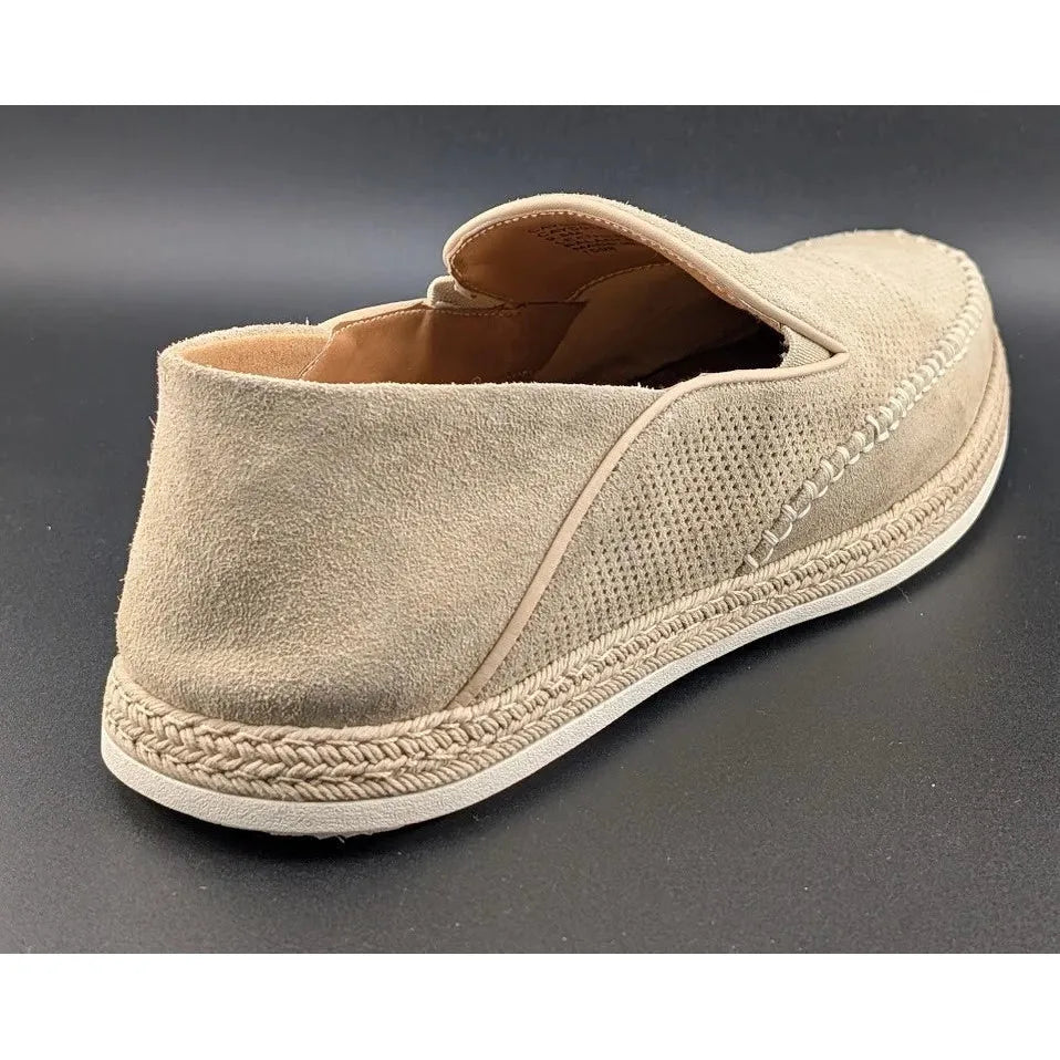 Steve Madden Men's Size 9.5 Caydenn Espadrille Off- White Leather Slip-On SoleComfort.shoes