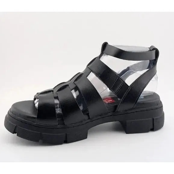 Women's Size 8 Aqua College Waterproof Fisherman Sandal Black PU Leather Aqua College