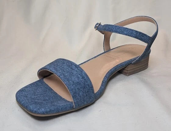 LC Lauren Conrad Obsidian Denim Blue Women's Slide Sandals - Size 8.5 NWB