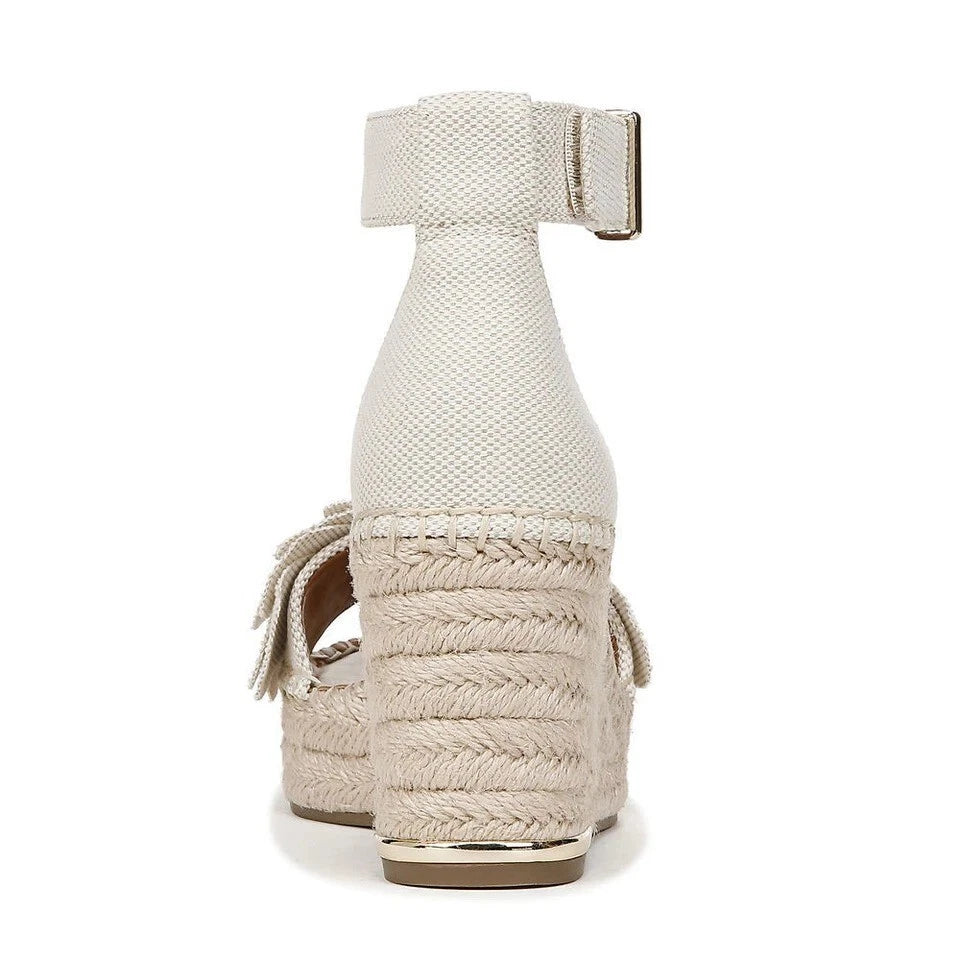 Franco Sarto Clemens 6 Jute Wrapped Wedge Sandal Size 8.5 M Nat Beige