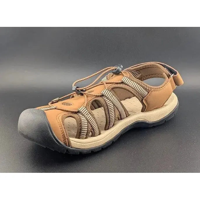 Mens Size 9.5 Tan Summer Sport Fishman Sandals - Comfy Beach Water Walking Shoes - SoleComfort.shoes