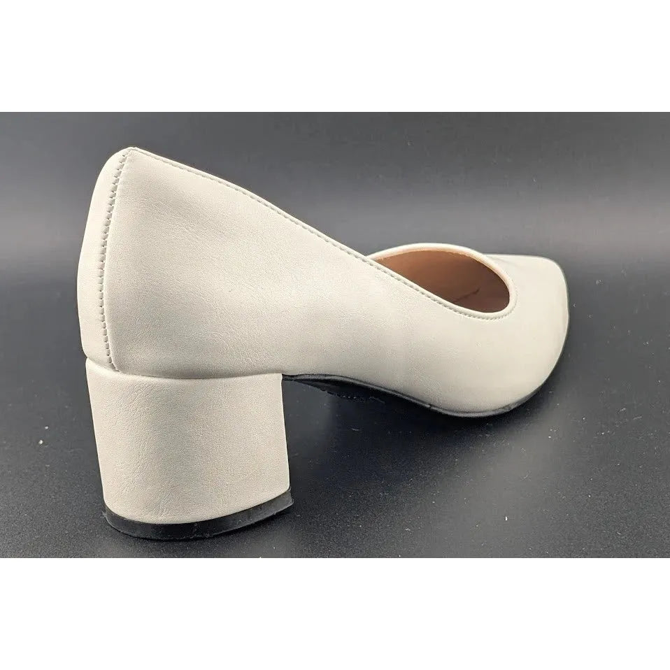 DREAM PAIRS Sz 7.5 Women Low Chunky Block Heel Pointed Toe Comfort Slip On Pumps SoleComfort.shoes