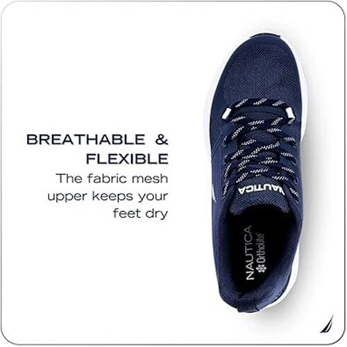 Nautica Kenyon CG6367 Mens Blue Mesh Lace Up Lifestyle Fashion Sneakers Shoes Size 8