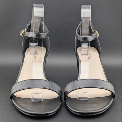Women’s 8.5W Chunky 2.5" Heeled Sandals Round Open Toe Ankle Strap Dress Shoes SoleComfort.shoes