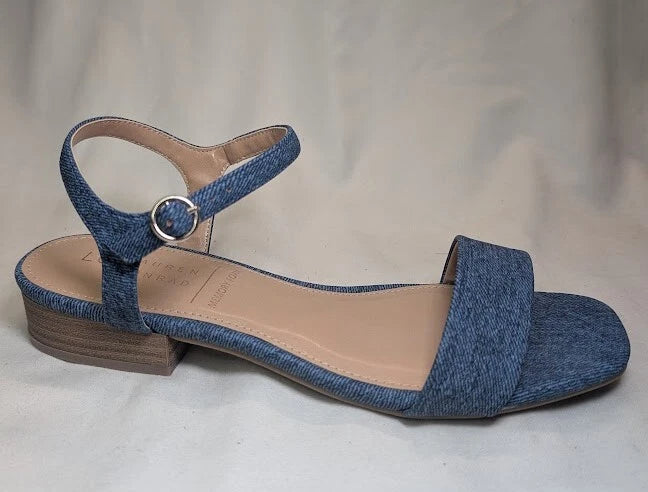 LC Lauren Conrad Obsidian Denim Blue Women's Slide Sandals - Size 8.5 NWB