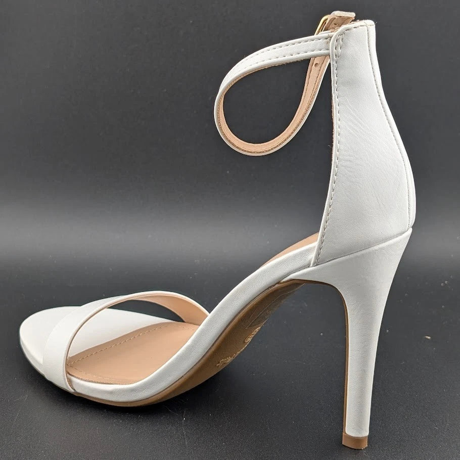 Womens Sz 6.5 High Heels Flower Ankle Strap Stiletto Round Open Toe Sexy Sandals SoleComfort.shoes