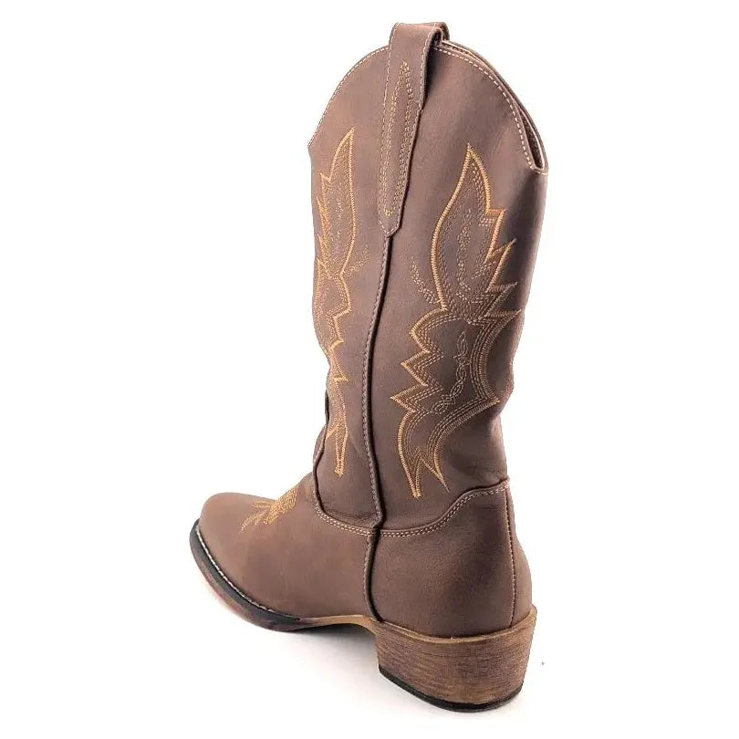 Brand New Women's 6.5 Western Cowgirl Boots Wide Calf Embroidered Country Boot IUV