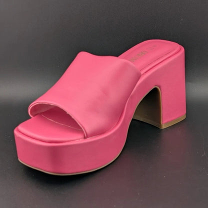 DREAM PAIRS Size 6 Women's Platform Heels Open Toe Slip On for Women High Chunky SoleComfort.shoes